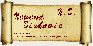 Nevena Dišković vizit kartica